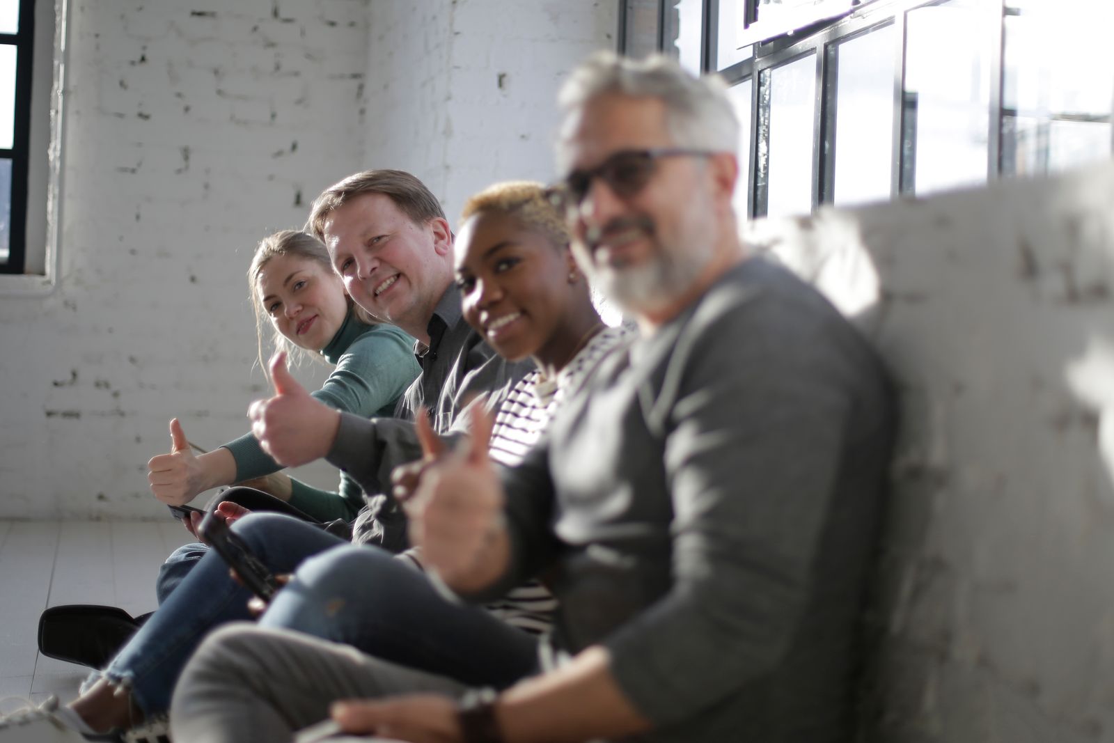 A diverse group learning together